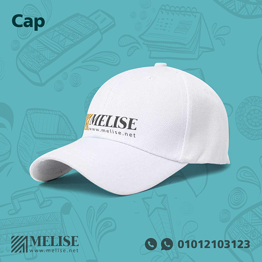 Custom embroidered cap with adjustable strap – corporate giveaway by Melise Egypt.