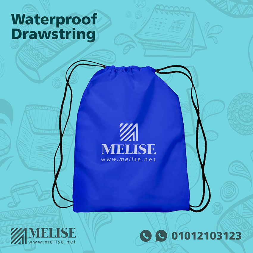 Waterproof drawstring backpack – lightweight, rain-resistant giveaway by Melise Egypt.
