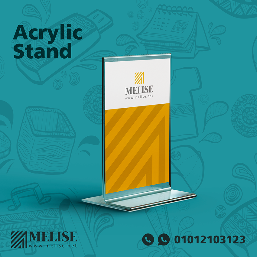 Acrylic A3 Stand by Melise Giveaways Egypt, with A3 pocket, 3mm thickness, ideal for professional displays, signage, presentations, or retail promotions in Egypt.
