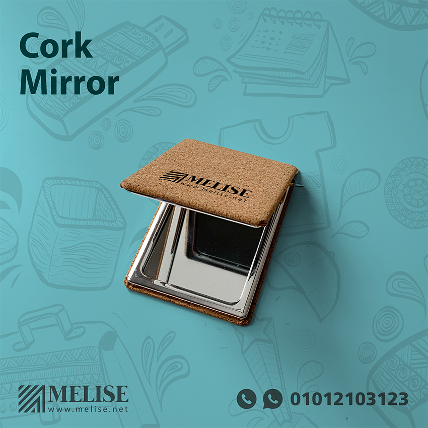 Melise minimal square mirror with sustainable cork, lightweight and stylish eco-friendly giveaway