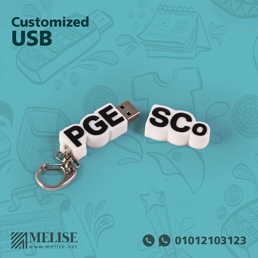Image of Customized USB (100 /32G) by Melise Giveaways Egypt. Customized USB - Rubber Material - 4G Customizable with Printed Logo. An eco-friendly and sustainable choice. Ideal for corporate gifts, promotional giveaways, and branding in Egypt.