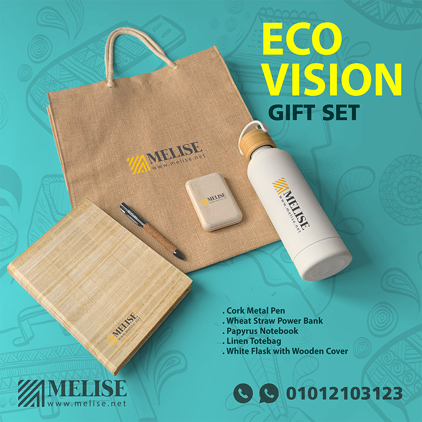 Melise eco-friendly wireless charger and thermal flask VIP gift set with logo printing