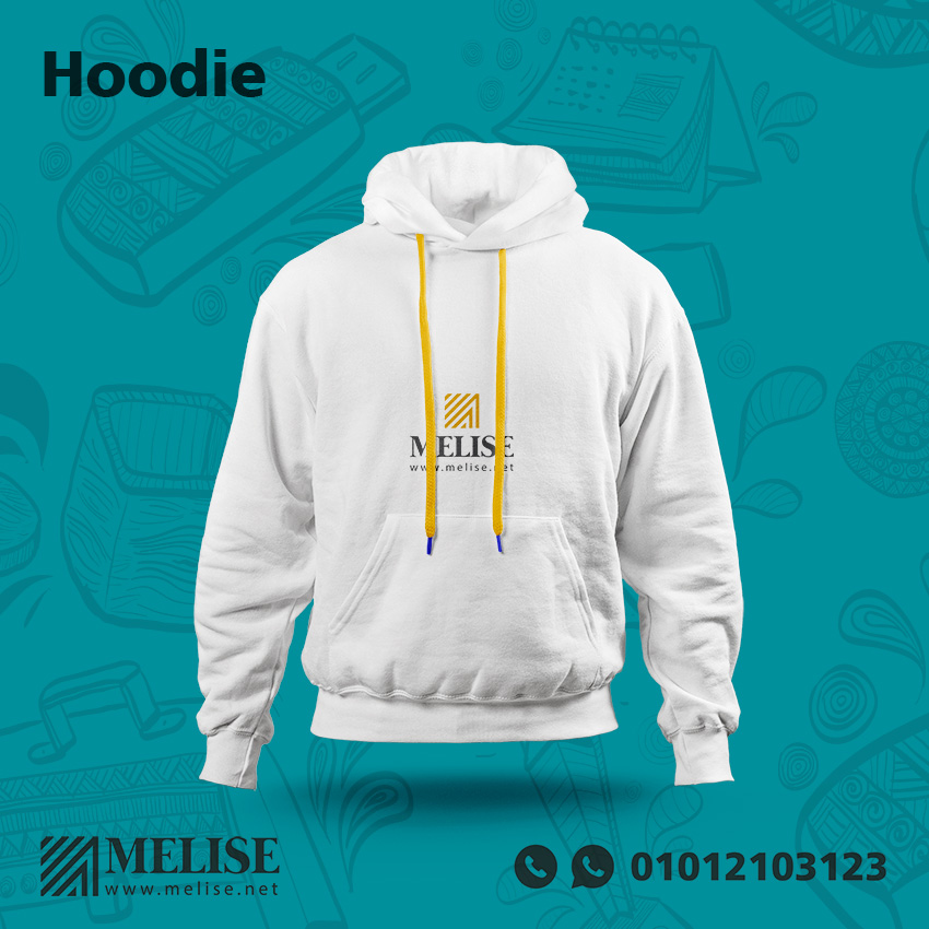 Premium Quality Hoodie by Melise Giveaways Egypt, fabric & cotton material, customizable with printed logo, ideal for comfortable corporate apparel, team wear, or trendy promotional merchandise in Egypt.