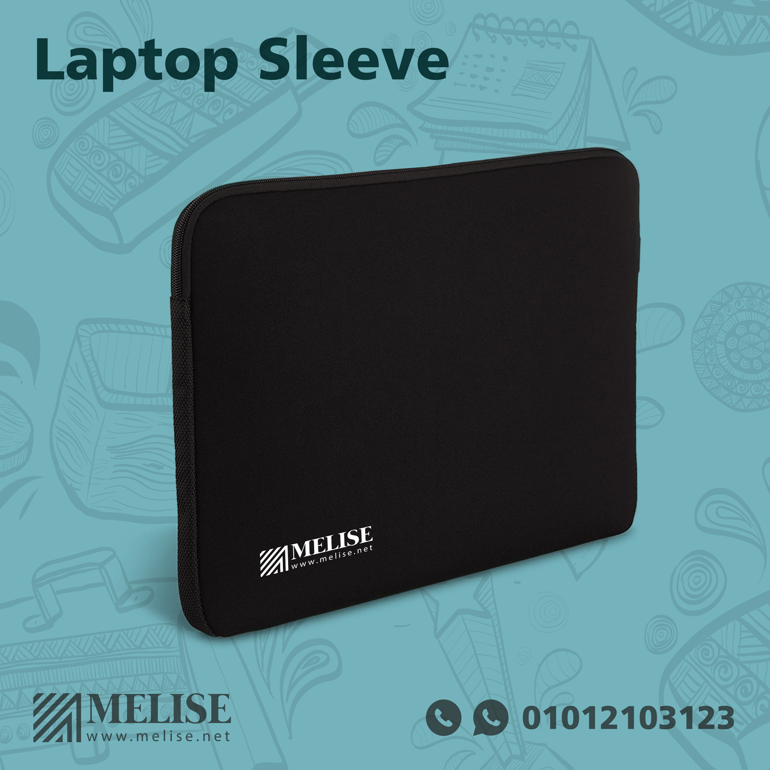 Branded laptop sleeve – sleek and protective custom gift by Melise Egypt.