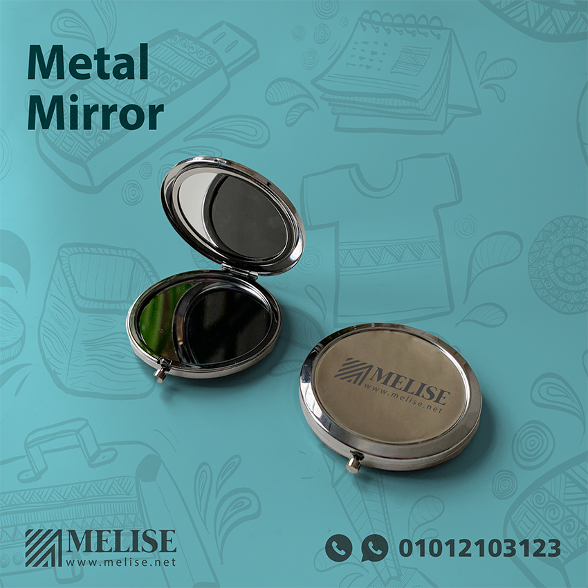 Melise elegant compact metal mirror for corporate giveaways in Egypt, perfect for everyday touch-ups