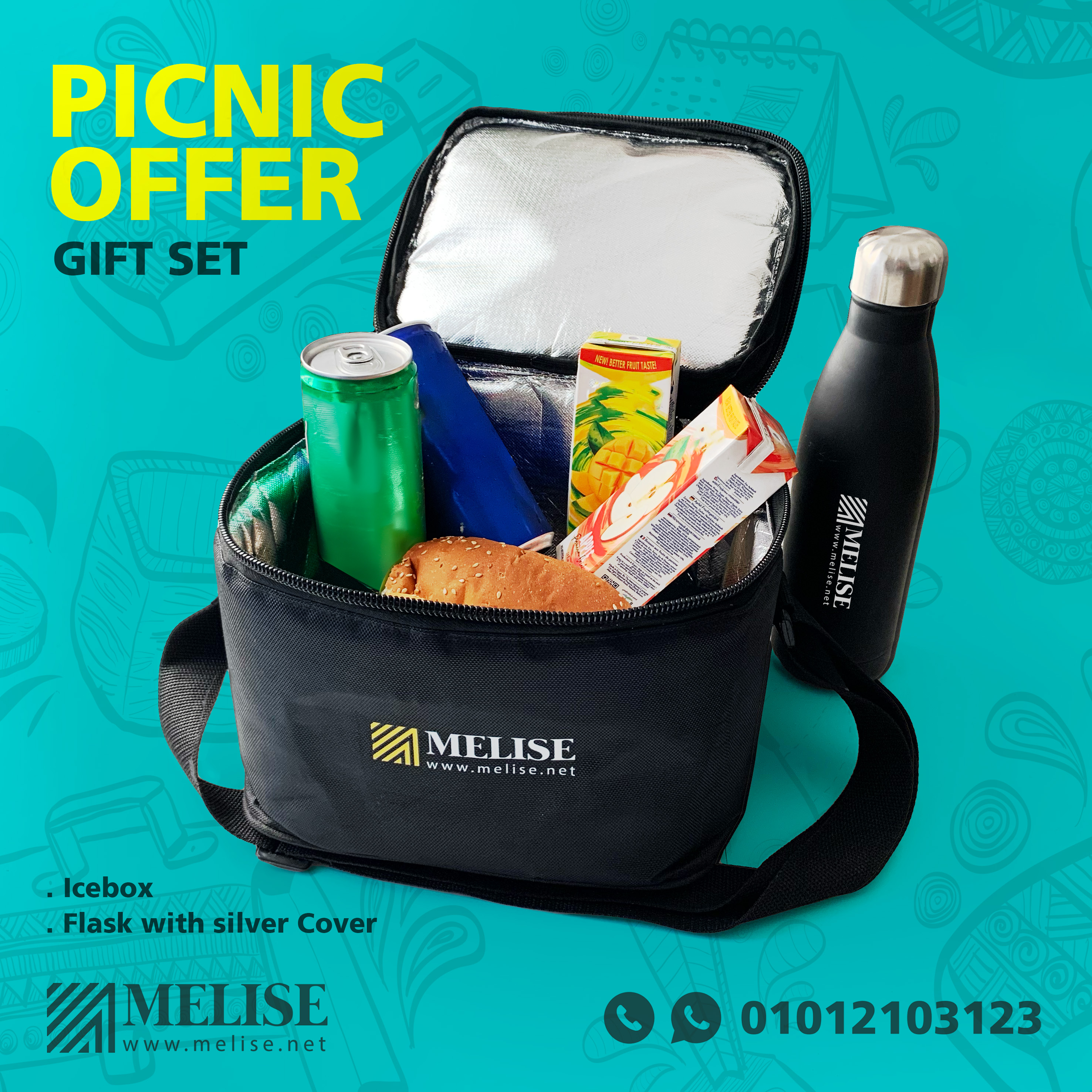 Melise Ice Box thermal flask with silver cover, perfect for corporate summer gifts in Egypt