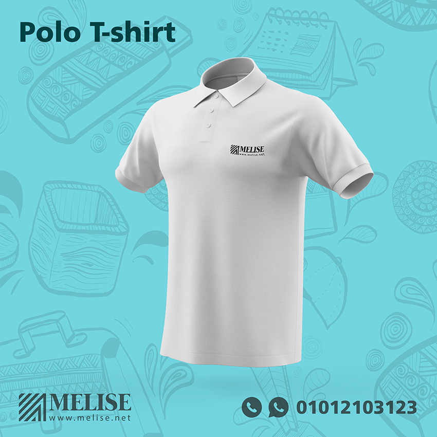 Custom Polo T-shirt with company logo – premium uniform and giveaway from Melise Egypt.