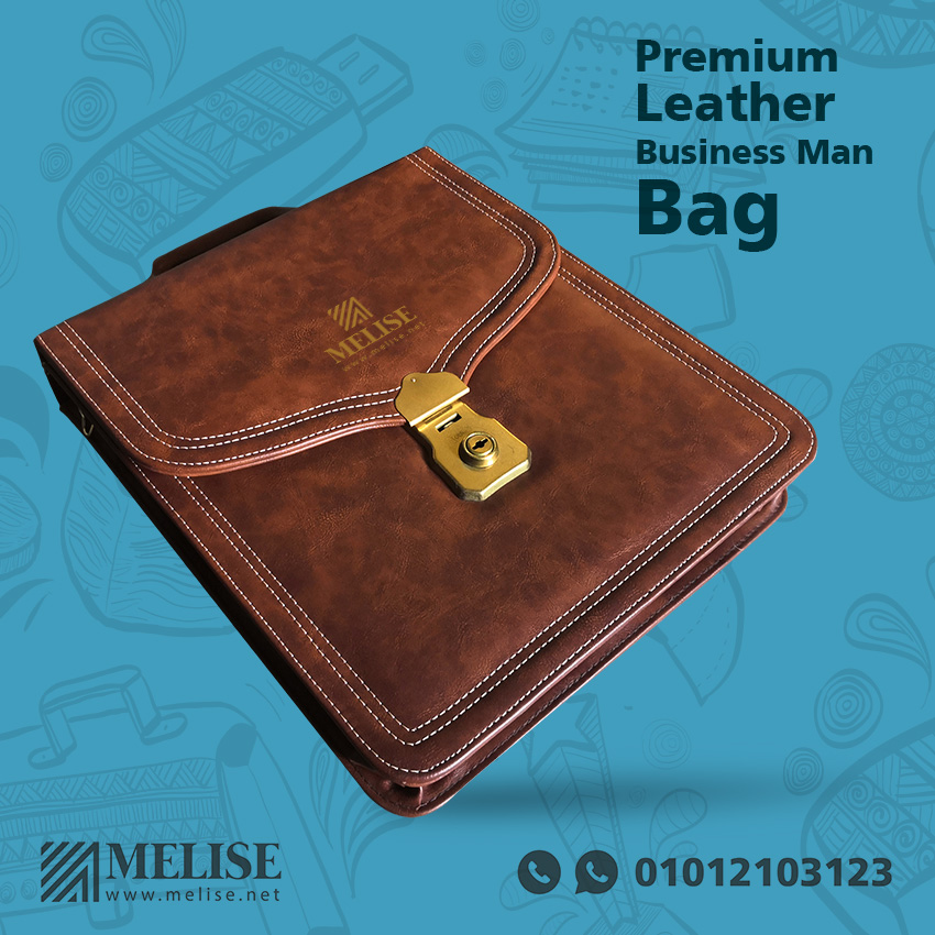 Premium leather executive bag – signature luxury gift for corporate elites from Melise Egypt.