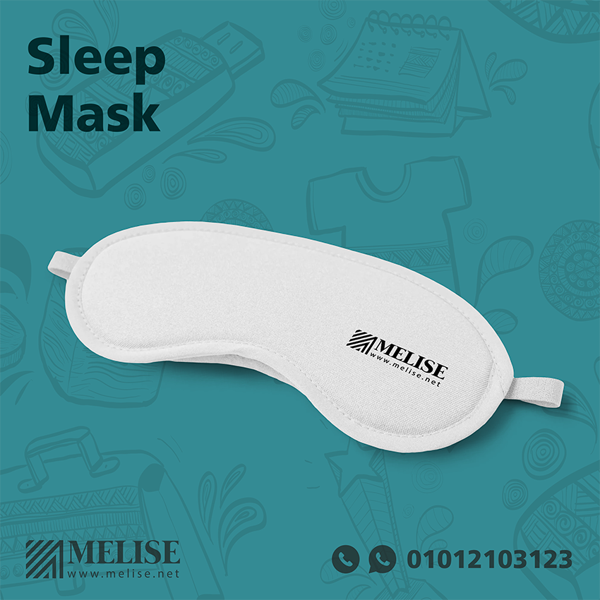 Sleeping mask made of soft fabrics by Melise Giveaways Egypt, customizable with company logo, ideal for travel promotions, wellness brands, or comfortable corporate gifts in Egypt.