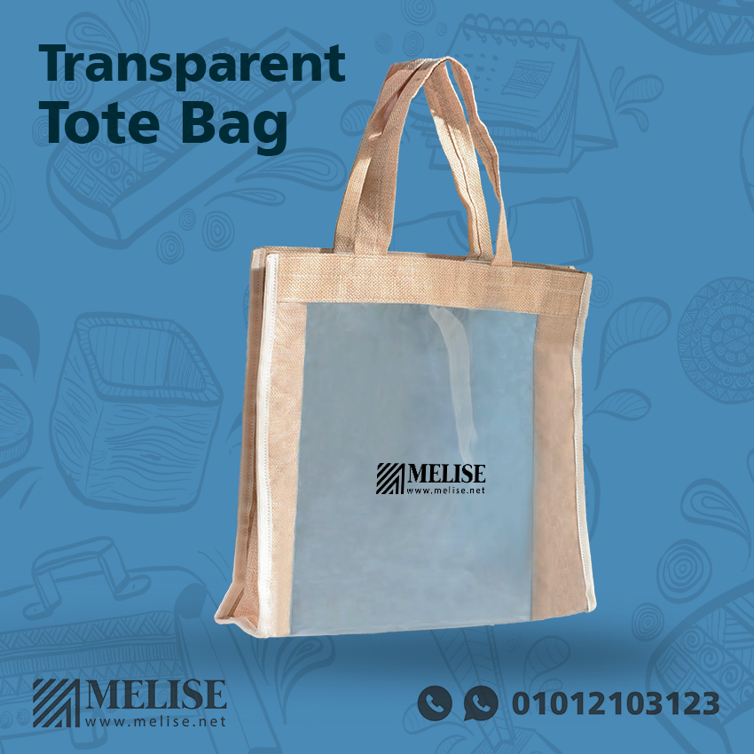 Image of Transparent Tote Bag by Melise Giveaways Egypt. This transparent Tote Bag, Made of Eco friendly cane material, both style and sustainability for your summer outings. Perfect for carrying essentials - Printed Logo. Customizable with Printed Logo. Ideal for corporate gifts, promotional giveaways, and branding in Egypt.