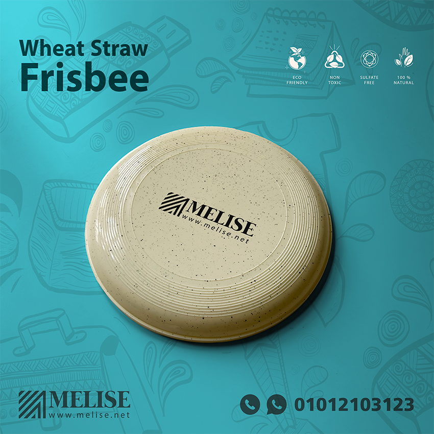 Image of Wheat Straw Frisbee by Melise Giveaways Egypt. Lightweight and durable frisbee made from eco-friendly wheat straw material. Ideal for outdoor fun - Printed Logo Customizable with Printed Logo. An eco-friendly and sustainable choice. Ideal for corporate gifts, promotional giveaways, and branding in Egypt.