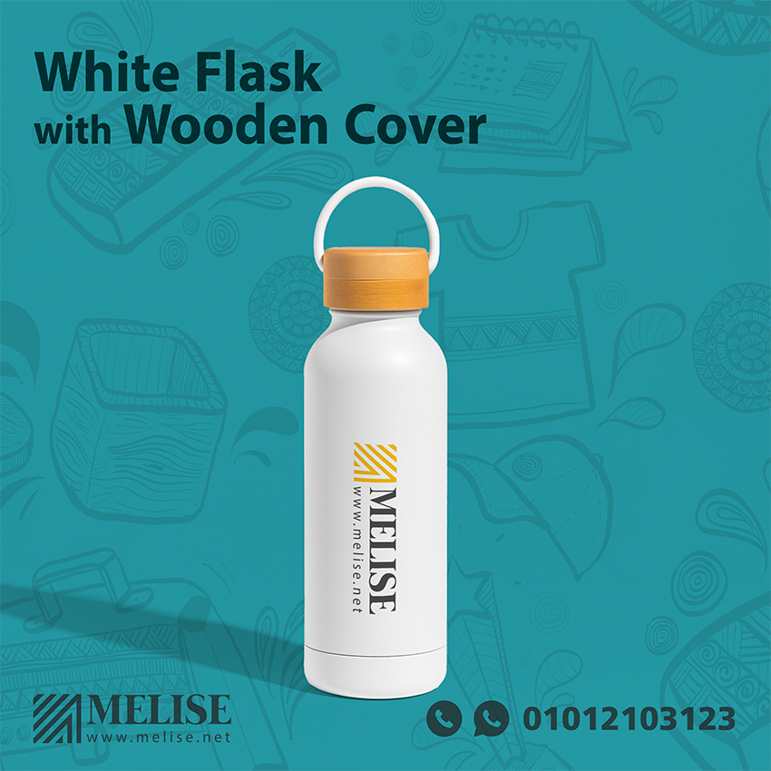 Melise Minimalist Bamboo Thermal Flask | Corporate Mugs Egypt