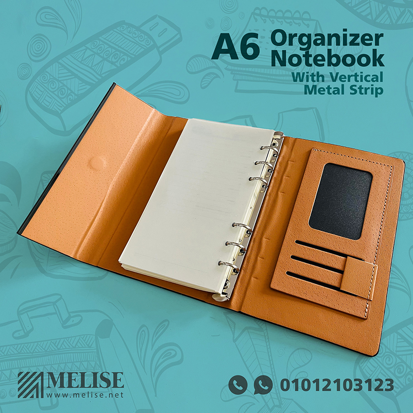 A6 Organizer Notebook with Metal Strip | Premium Gift | Melise Egypt