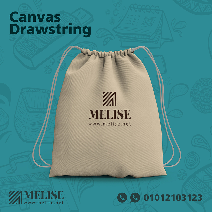 Canvas Drawstring Bag | Durable Custom Giveaway by Melise Egypt