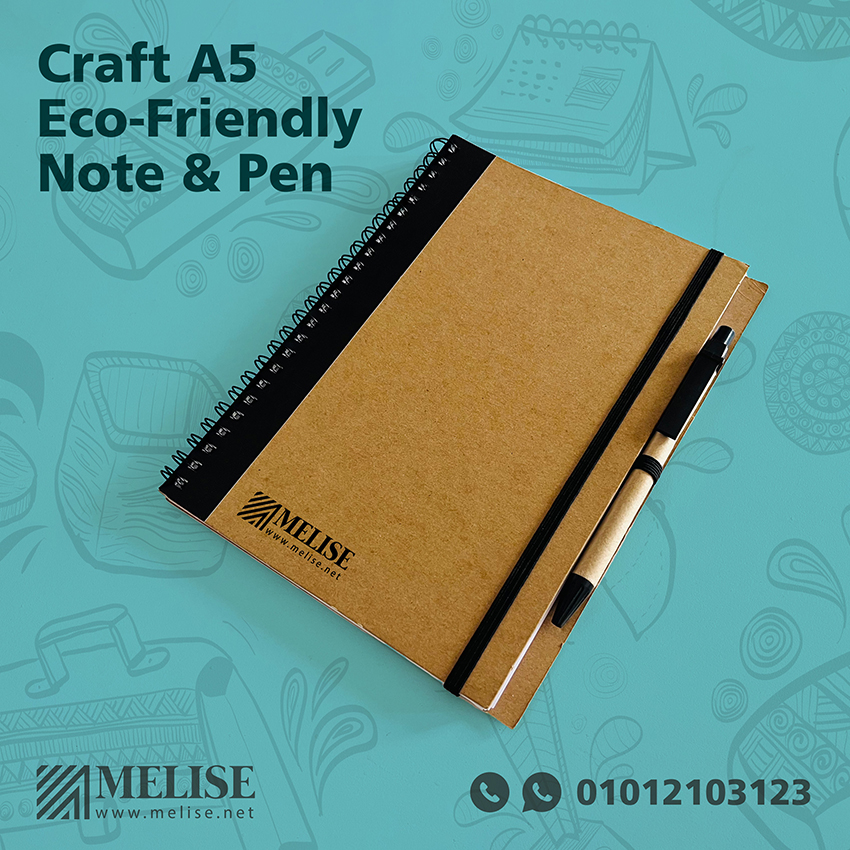 Craft A5 Eco Note & Pen Set | Custom Logo | Melise Egypt