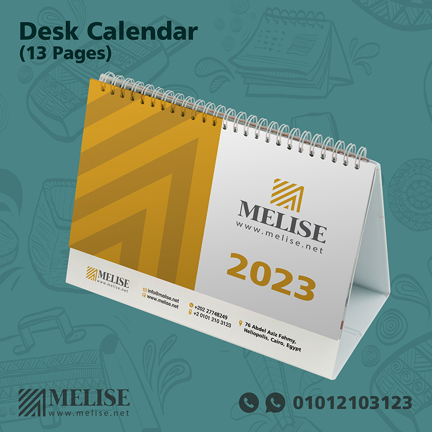 Desk Calendar 7 Pages | Custom Office Giveaway | Melise