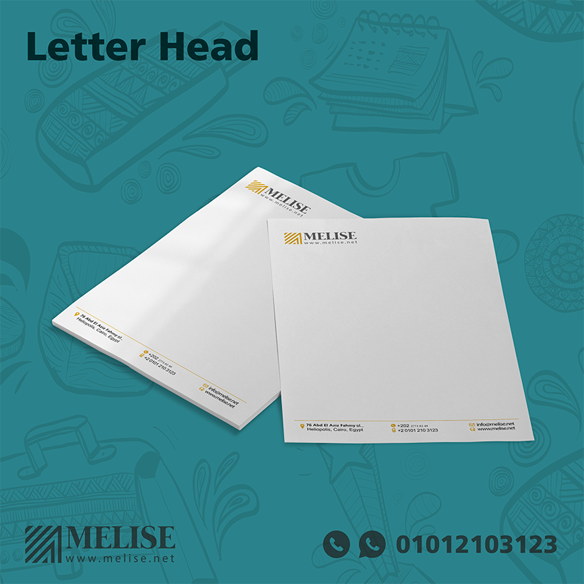 Custom Letter Head A4 | Corporate Stationery | Melise