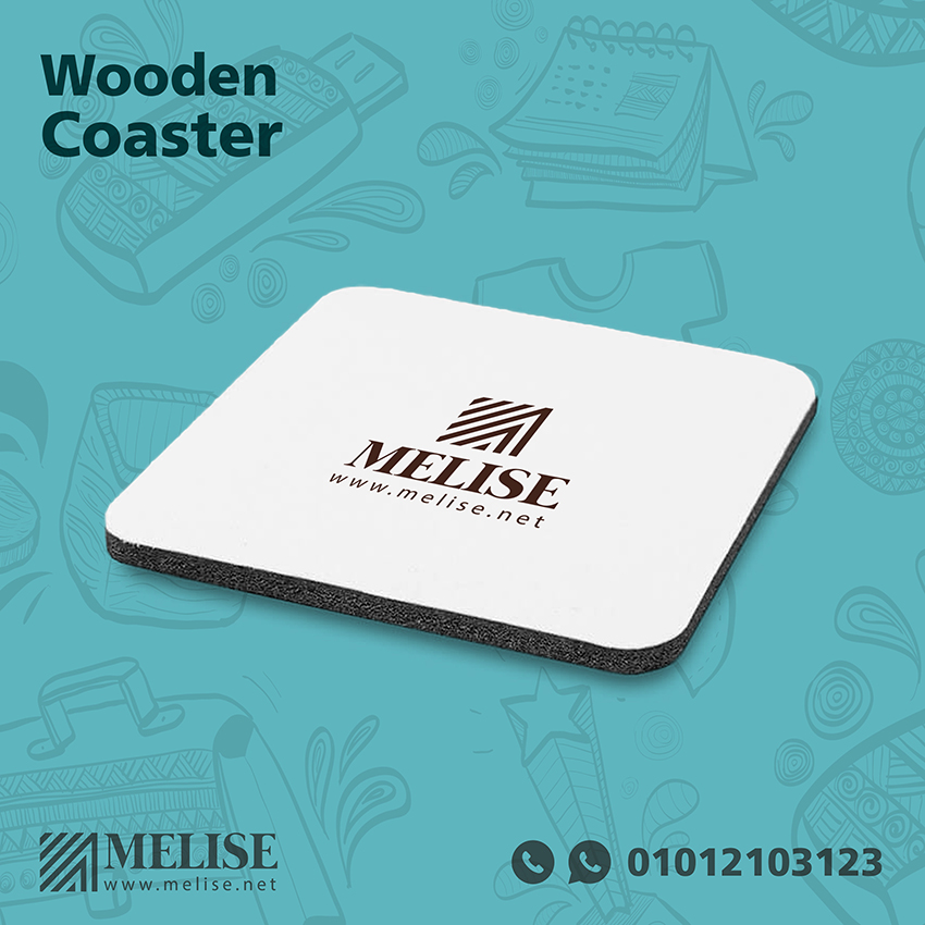 Wooden Coaster | Eco-Friendly Branded Gift by Melise Egypt