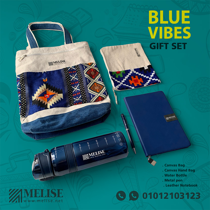 Eco Friendly Fashion Folklore Canvas Bag by Melise Giveaways Egypt, shoulder bag with zipper, 100% Egyptian cotton canvas, colorful folklore style, customizable with one-color print, unique sustainable corporate gift in Egypt.