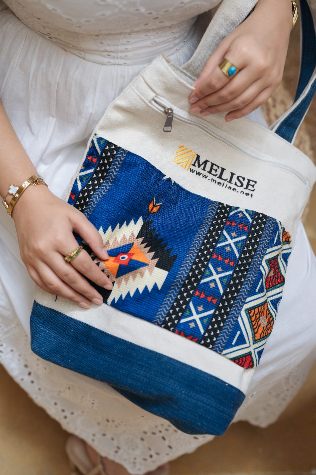 Melise Fashion Folklore Canvas VIP Gift Set with tote bag, metal pen, leather notebook, and water bottle