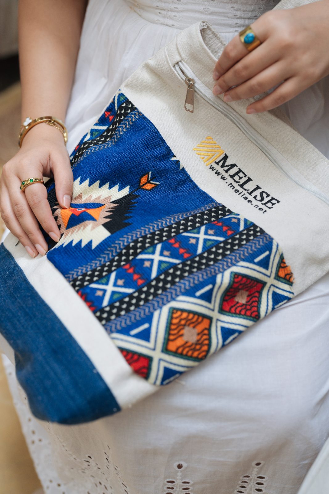 Melise Fashion Folklore Canvas VIP Gift Set with tote bag, metal pen, leather notebook, and water bottle