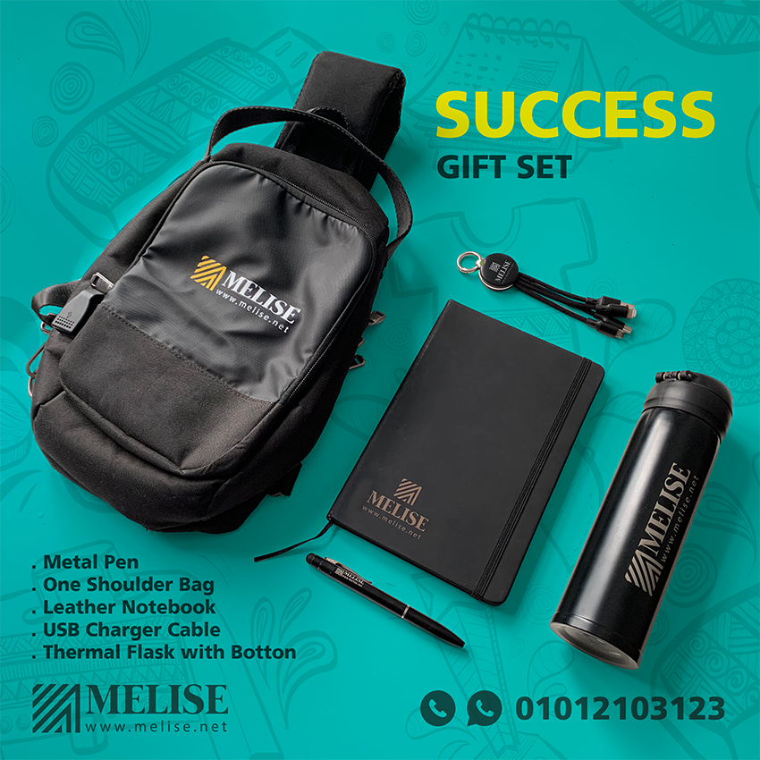 Image of Premium One Shoulder Bag by Melise Giveaways Egypt. Premium One Shoulder Cross Bag with multi pockets and USB part - printed logo. Customizable with Printed Logo. Ideal for corporate gifts, promotional giveaways, and branding in Egypt.
