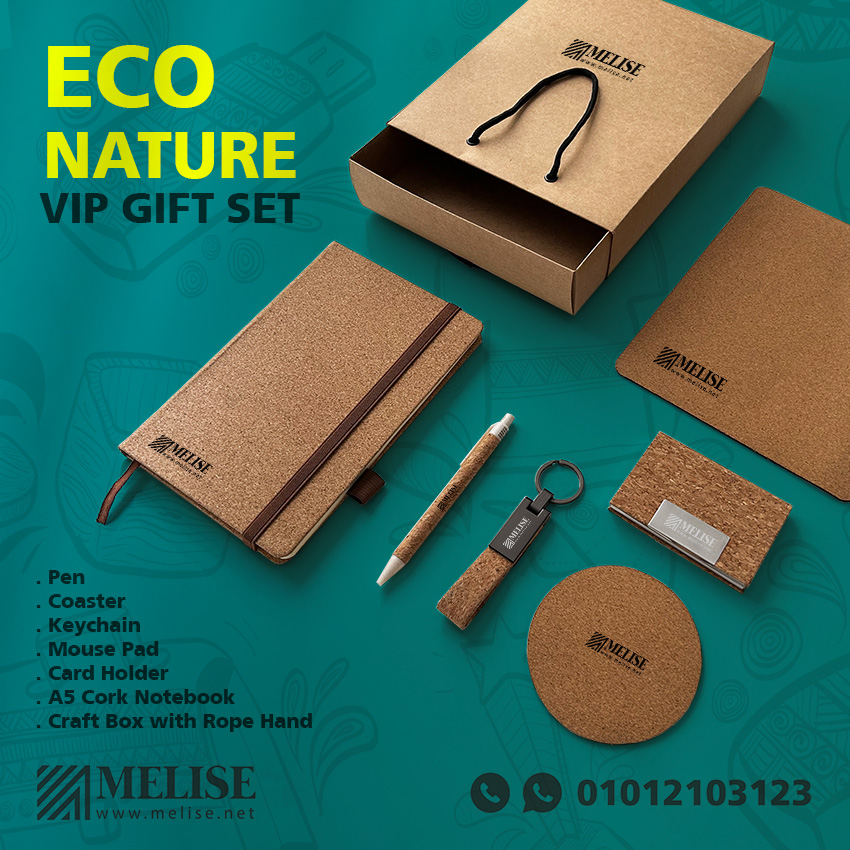 Natural cork coaster 9 cm with custom one-color print – ideal eco promotional item by Melise Egypt.