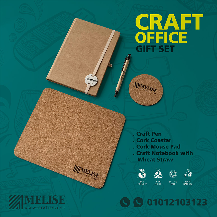 Natural cork coaster 9 cm with custom one-color print – ideal eco promotional item by Melise Egypt.
