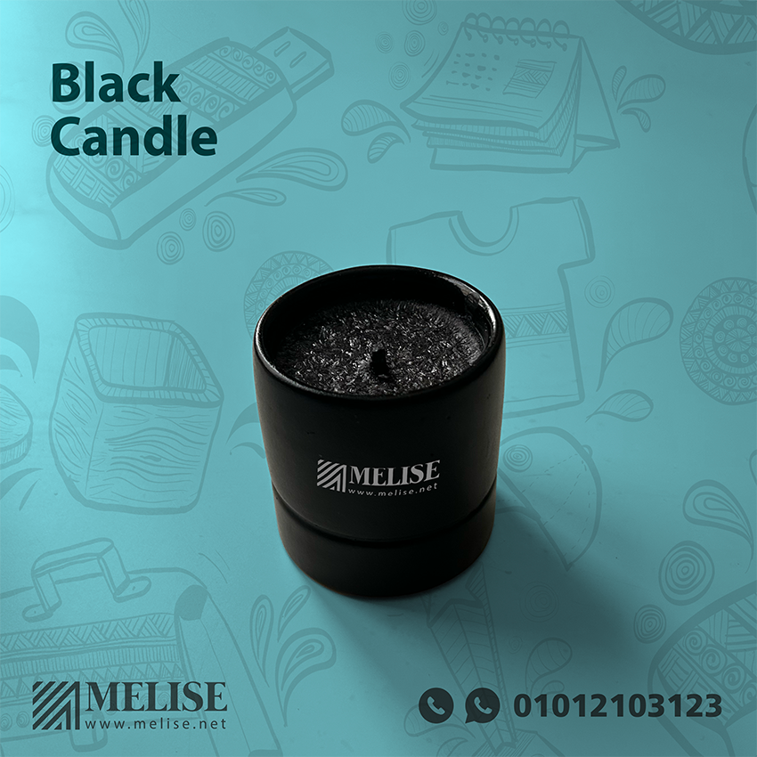 Black Candle | Engraved Logo | Melise Egypt