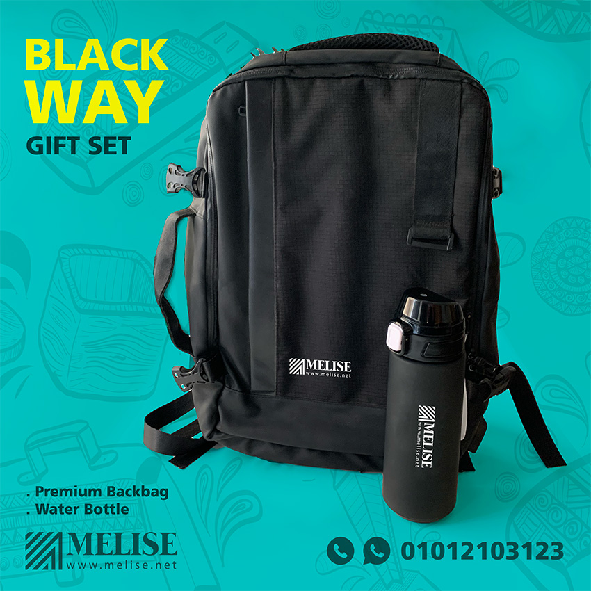 Black Way | Melise Premium Leather Backpack – VIP Gift Sets Egypt