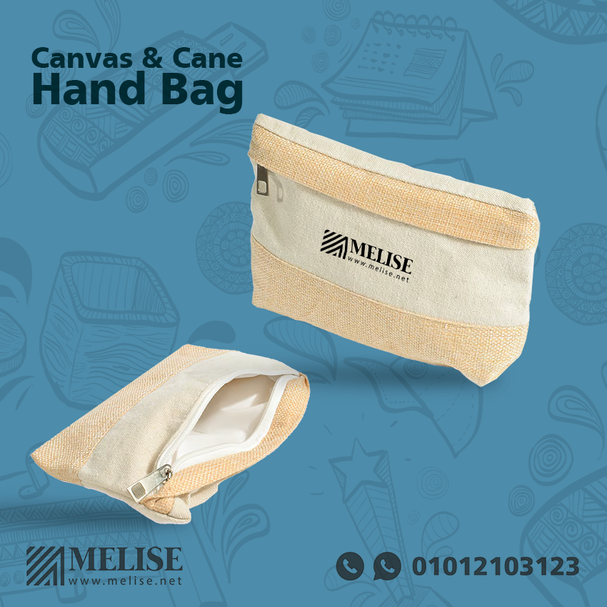 Canvas & Cane Hand Bag | Printed Logo | Melise Egypt