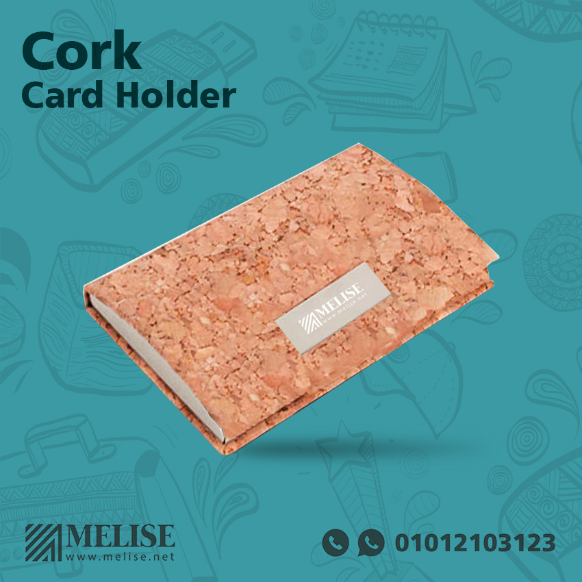 Cork Card Holder | Engraved Logo | Eco Friendly | Melise Egypt