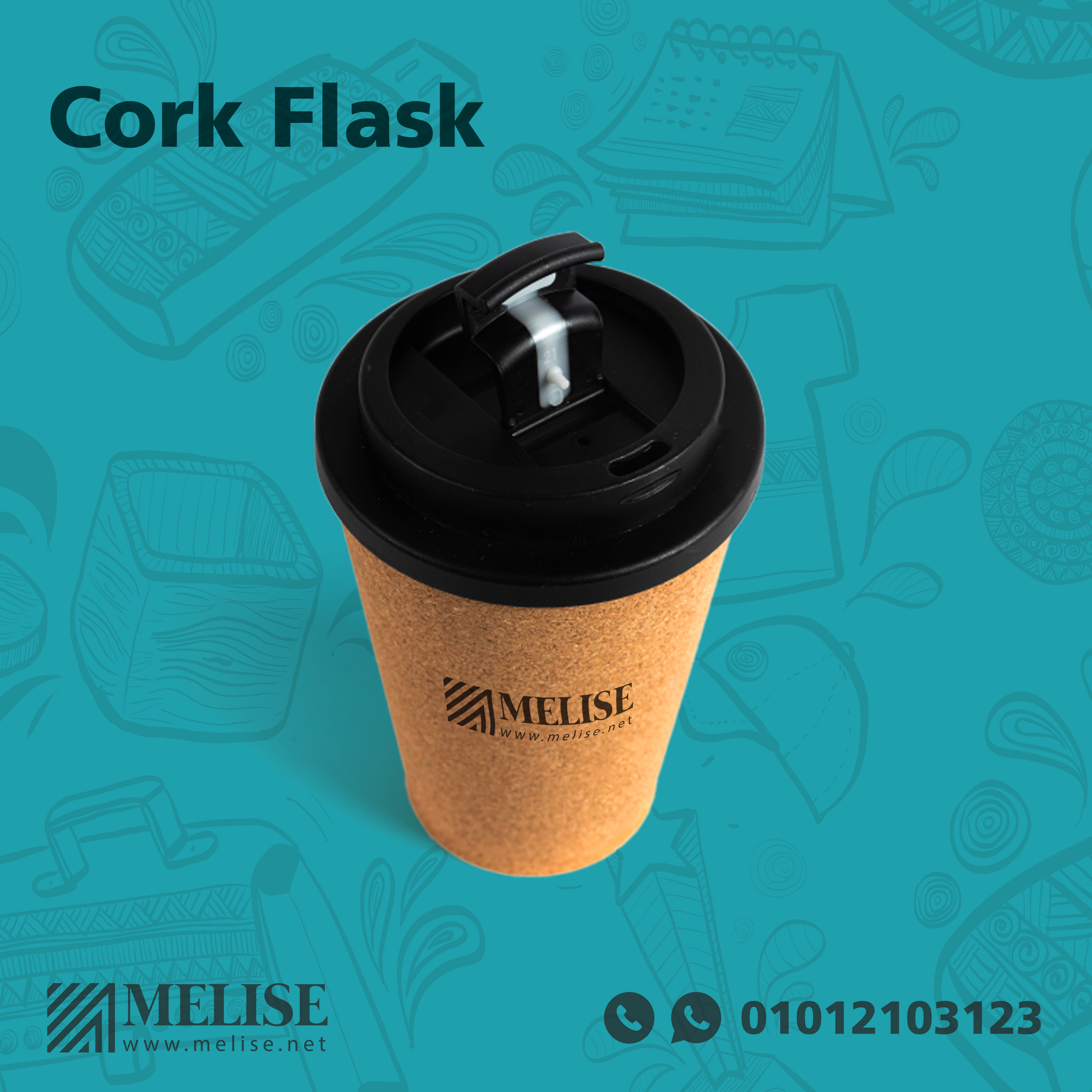 Cork Flask | 500ML | Eco Friendly | Melise Egypt