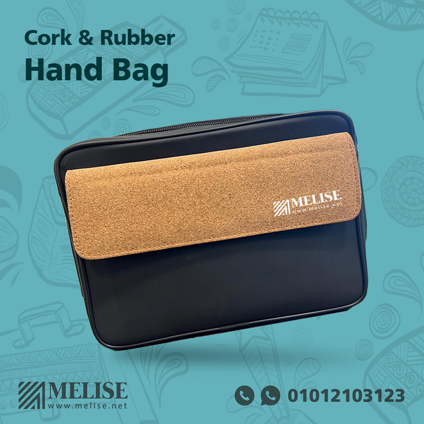 Cork & Rubber Hand Bag | Printed Logo | Eco Friendly | Melise Egypt