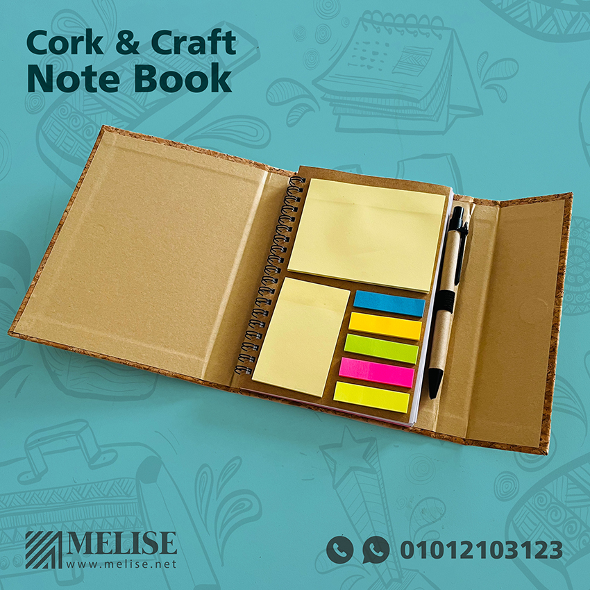 Cork and Craft Note Book | Melise Giveaways Egypt