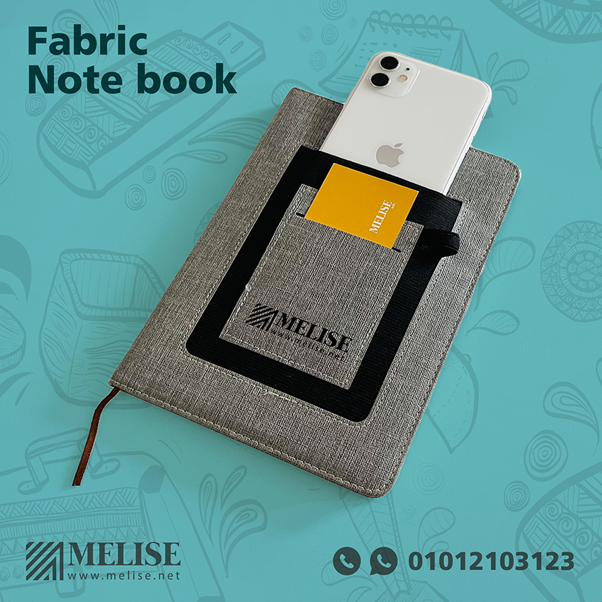 Fabric Notebook A5 | Multi Pockets | Custom Print | Melise Egypt