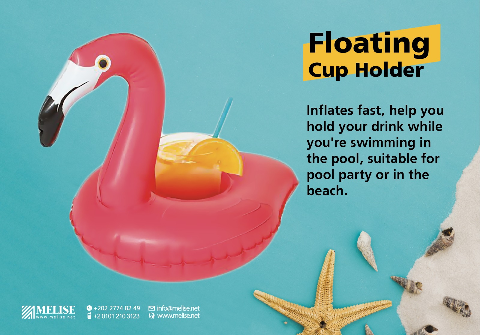 Floating Cup Holder | Inflatable | Drinks Floats | Melise Egypt