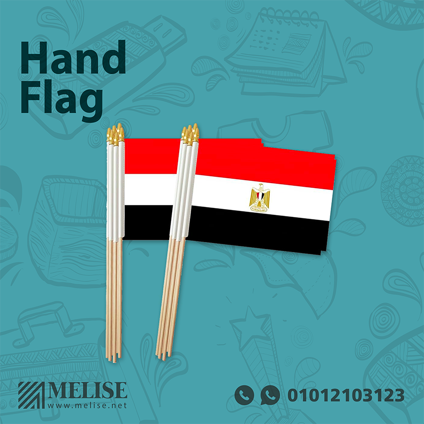 Custom Hand Flag | Satin with Stick | Melise Egypt