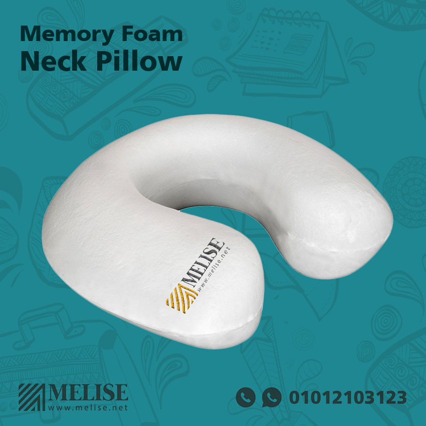 Memory Foam Neck Pillow | Embroidered Logo | Melise Egypt