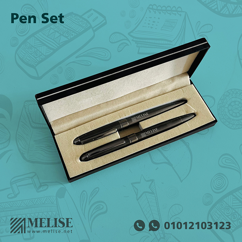 Metal Pen Set – Dual Engraved Pens in Gift Box | Melise