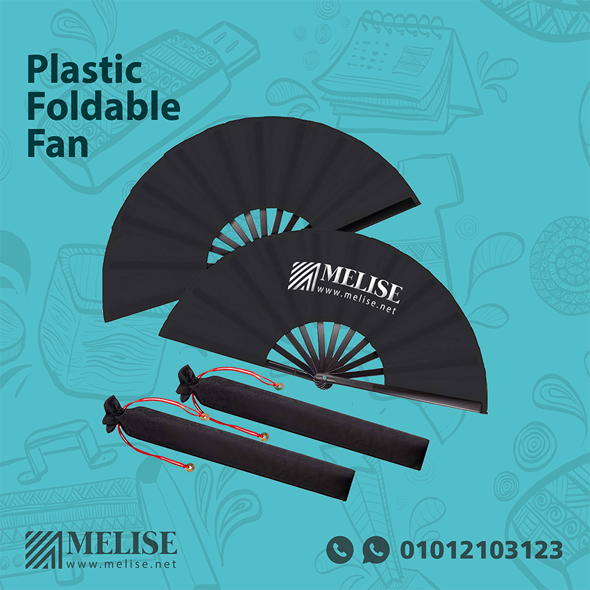 Plastic Foldable Fan | Printed logo | Melise Egypt