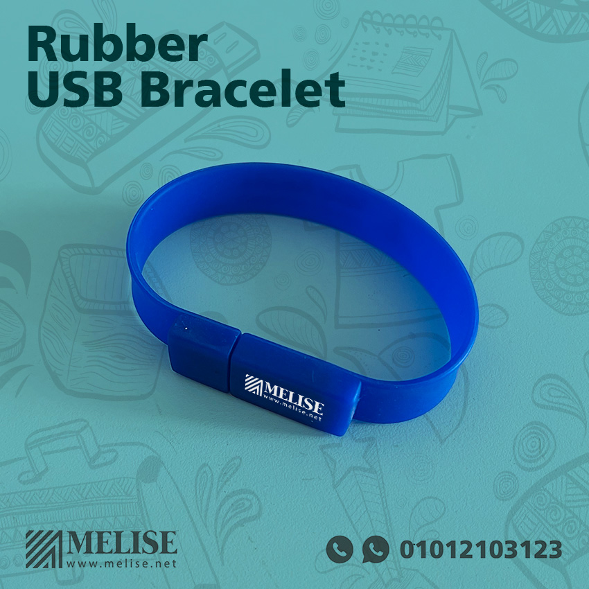 Rubber USB Bracelet | Custom Print | Melise Egypt