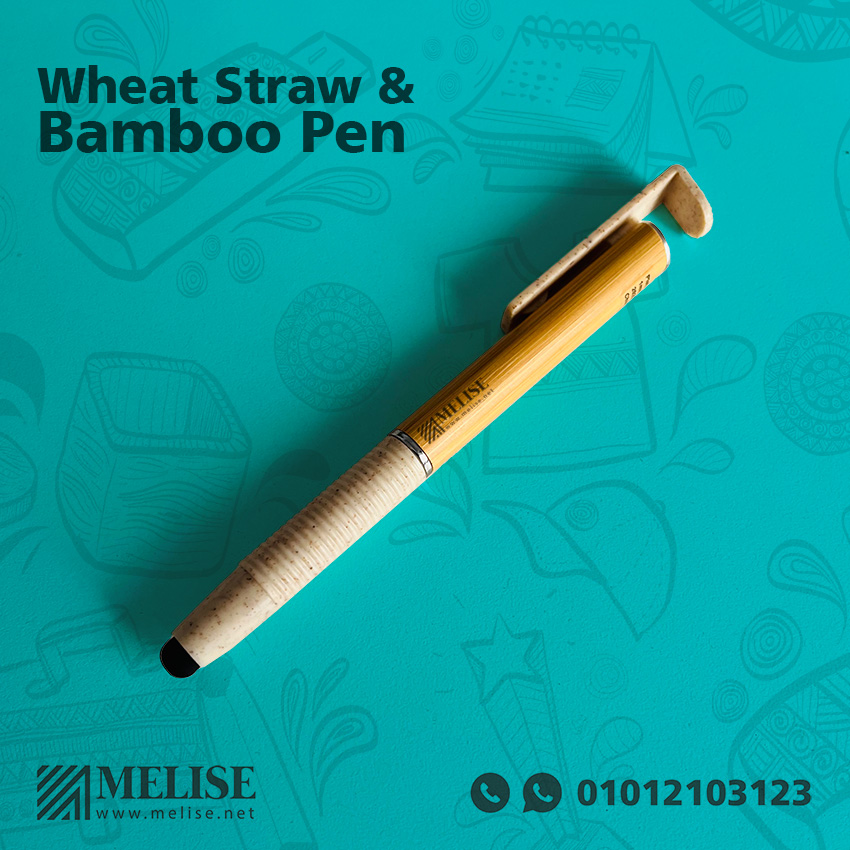 Bamboo & Wheat Straw Pen | Phone Stand | Stylus | Melise Egypt