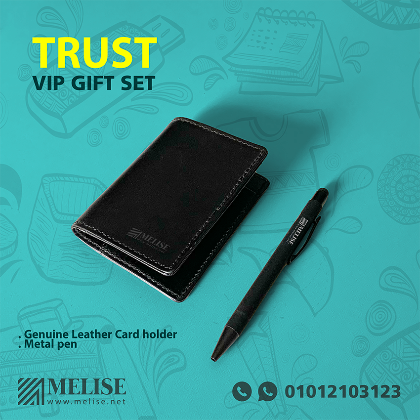 Trust Offer | Melise VIP Gift Sets: Leather Wallet & Metal Pen for Corporate Buyers