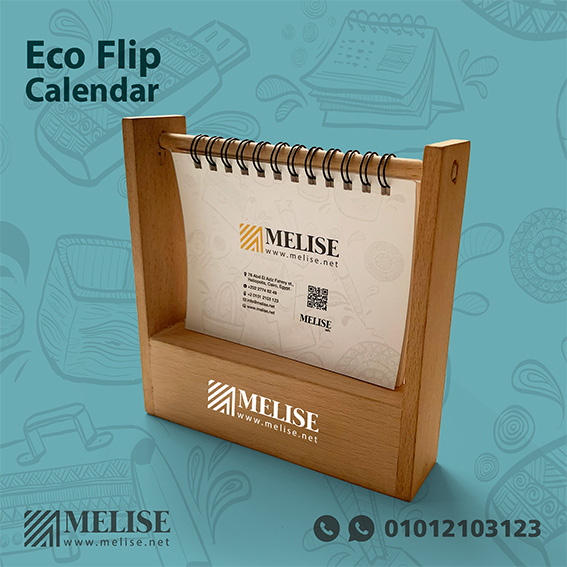 Eco Flip Calendar – Elegant Wooden Desk Calendar for Office