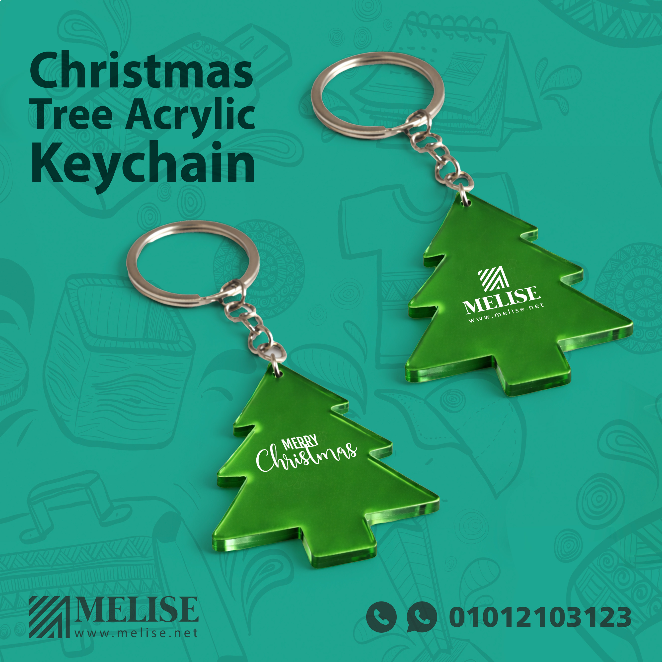 Christmas Tree Keychain – Office Essentials for Festive Corporate Gifts
