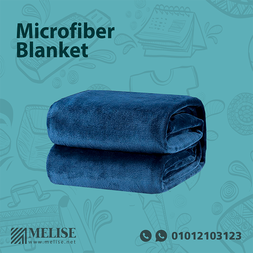 Microfiber Blanket Medium Size 180x220 cm with printed logo for corporate giveaways in Egypt
