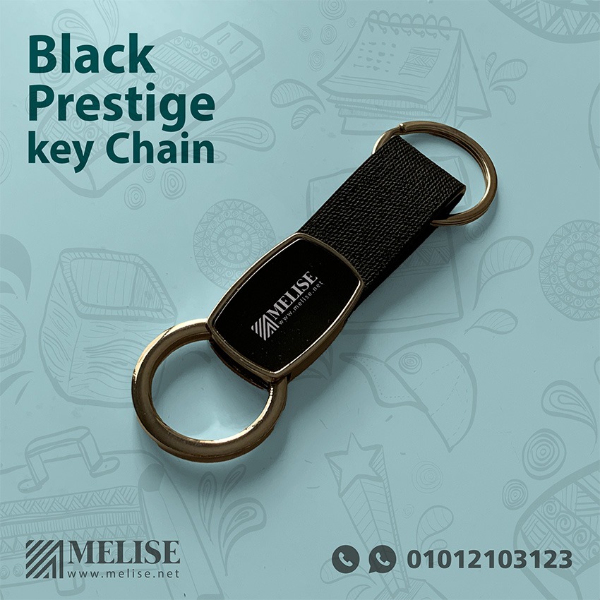 Black Prestige Keychain – Elegant Corporate Gift by Melise