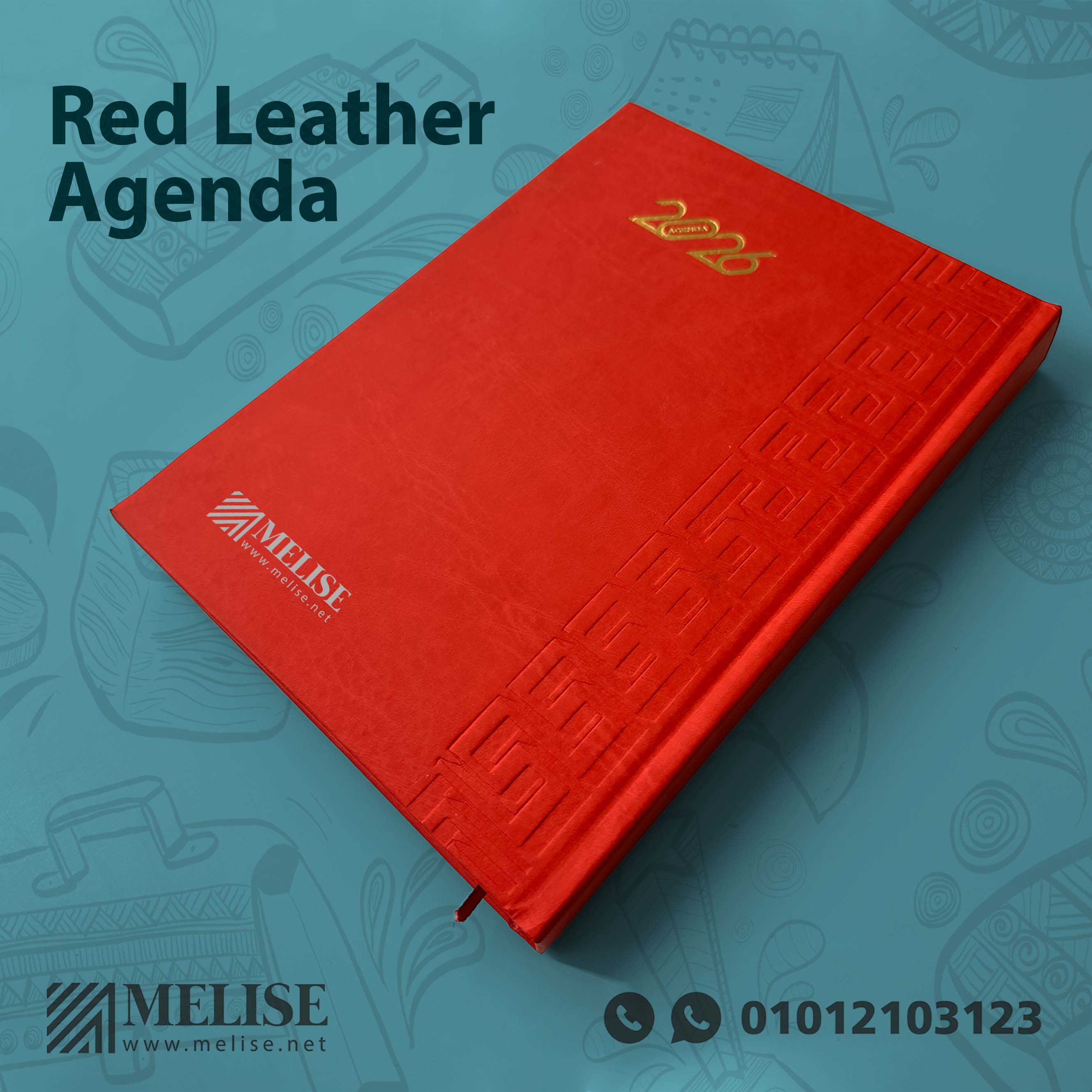 Red Leather Agenda – Elegant Notebooks & Journals by Melise
