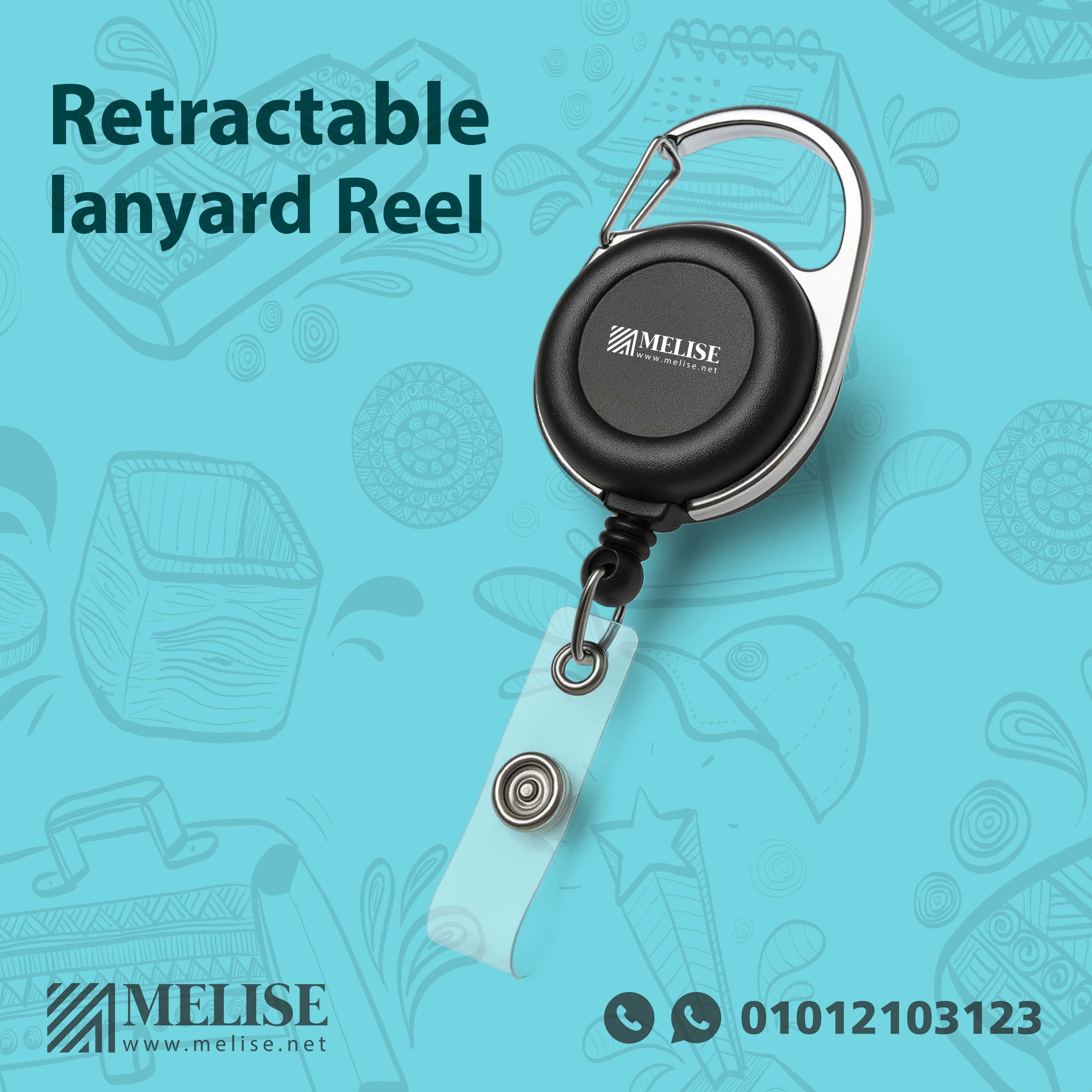 Retractable Lanyard Reel – Practical Office Essential by Melise